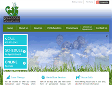 Tablet Screenshot of greenbriervetclinic.com